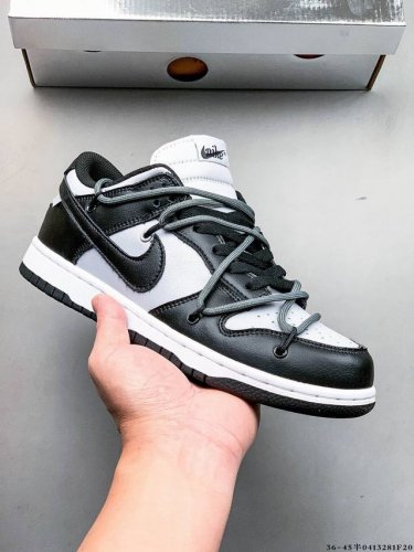 Off-White X Futura X Nike Dunk Low 三方联名#全新联名以白绿色为主调，设计风格与此前曝光的三方联名相同，只不过配色改为纯色，双