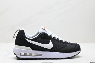真标Nk Air Max Dawn 黎明系列低帮气垫百搭休闲运动慢跑鞋 采用柔软翻毛皮和透气梭织材料打造利落鞋面 中底和鞋跟融入现代感线条设计 兼具复古风格与时