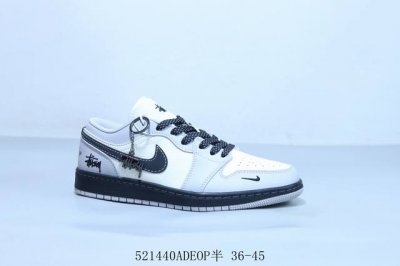 乔丹Air Jordan 1 Low Aj1 乔1低帮复古文化休闲运动篮球鞋 斯图西 货号 Xx3168-177 521440Adeop半 36-45