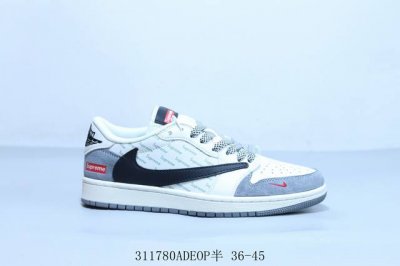 220 乔丹Air Jordan 1 Low Aj1 乔1低帮复古文化休闲运动篮球鞋 倒勾 货号 Cf3688-002 311780Adeop半 36-45
