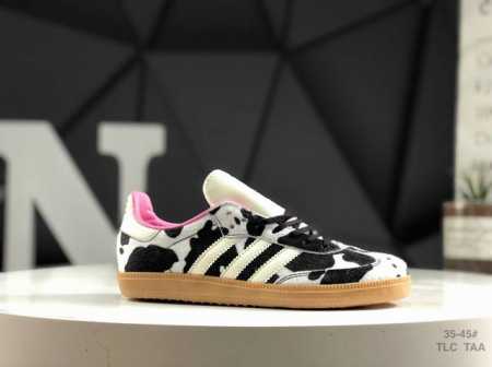 130 阿迪达斯 德训鞋 Adidas Originals Samba Og Shoes 经典运动鞋小白鞋 奶牛花纹 「T头鞋」男女板鞋 彰显休闲摩登风情的时尚 - 点击图像关闭
