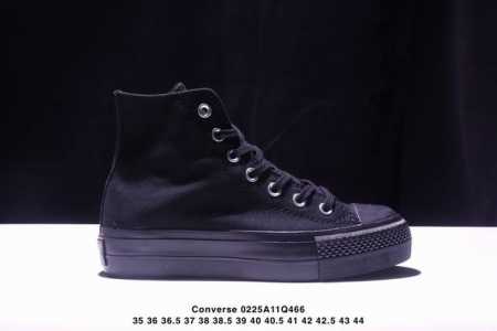 匡威2025增高系列黑武士 Converse All Star 百搭休闲 轻松舒适 防滑耐磨 高帮 板鞋 男女同款 全黑色 匡威厚底增高系列 黑武士&奥利奥白黑 - 点击图像关闭