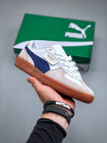 Puma Palermo Og 复古单品彪马 防滑耐磨低帮德训板鞋孔眼底座和脚趾凸起由绒面革材料制成 支持侧踏时的踏步工作 脚背和侧板采用尼龙网布 即使在健身房