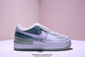 真标耐克Nike Wmns Air Force 1 Shadow全新少女系解构主义设计 马卡龙空军一号轻量增高低帮百搭板鞋 为经典设计注入玩味元素 分层结构、加