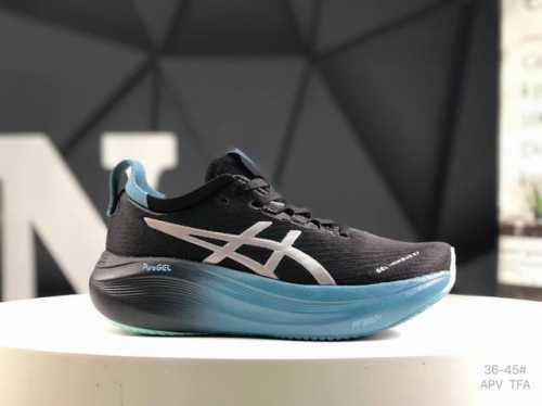 Asics Gel-Nimbus 27 舒适防滑耐磨低帮休闲跑步鞋 鞋底采用了轻质发泡材料 并在后跟和前掌处采用了Asics亚瑟士核心科技-Gel缓震胶 赋予鞋