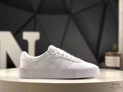 140 真标带半码Adidas/阿迪达斯 Outdoor 皮质防滑耐磨厚底休闲百搭板鞋 货号：Fu9197 尺码:如图右下角所示 All Tta