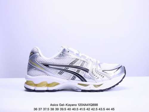 公司级asics Gel-Kayano 14 公司级版本 亚瑟士运动休闲透气专业跑鞋 采用工程弹性双层再生针织密度鞋面材质 后跟3D可视gel缓震乳胶物料 升级