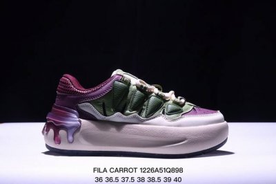 公司级fila斐乐 Carrot 萝卜鞋 百搭休闲 轻松舒适 防滑减震耐磨 低帮 板鞋 货号:F12W41 1Apa 尺码:35.5 36 36.5 37.5