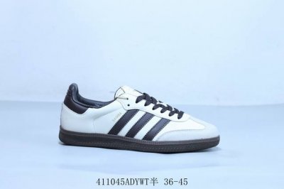 阿迪达斯三叶草Adidas Originals Samba Vegan Og”Spd“桑巴舞系列绅士德训足球风百搭低帮休闲运动板鞋 黑白 货号 Jr 41104