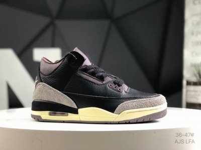 公司级带半码 耐克 X Air Jordan 3 Black 黑棕 原纸板楦头开发 进口头层皮料 完美鞋型匹配公司货 正确鞋舌立体高频 最新原厂底模 大底卡色咬