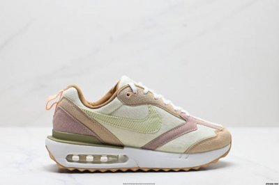 公司级Nk Air Max Dawn 黎明系列低帮气垫百搭休闲运动慢跑鞋 采用柔软翻毛皮和透气梭织材料打造利落鞋面 中底和鞋跟融入现代感线条设计 兼具复古风格与