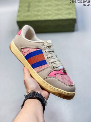 福利套现特价 gucci古驰Screener系列男女士皮革运动鞋[脏脏鞋] 尺码 见图 编码 05Jdd320A28