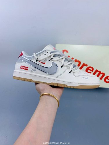 公司级 Nike Sb Dunk Low Sup系列 绑带米白灰勾 周年高端定制 低帮休闲板鞋 定制鞋盒 大厂纯原品质出货 超高清洁度 皮料切割干净无任何毛边