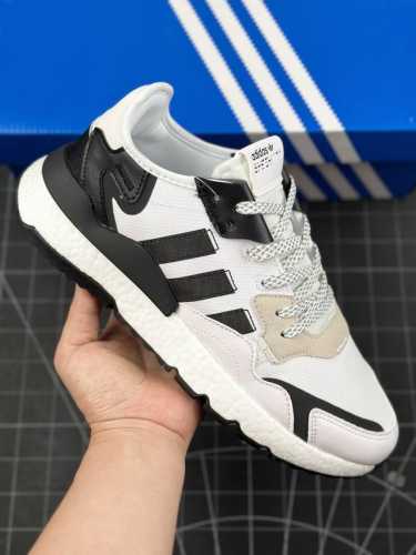 本地 核心私 adidas Nite Jogger Boost 三叶草 联名夜行者复古舒适男子跑步鞋休闲男鞋运动鞋 复古跑鞋 原厂材料 原厂大底 私家独模 网布