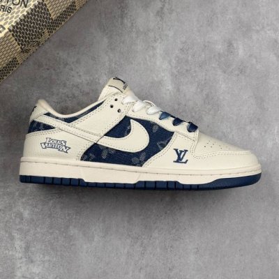 本地 核心私 Nk Sb Dunk Low Lv联名-米蓝印花 周年高端定制 低帮休闲板鞋 #定制鞋盒 大厂纯原品质出货 超高清洁度 皮料切割干净无任何毛边 细