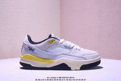 带半码 Jordan Air Jordan 4 Rm 复古单品 防滑 低帮 复古篮球鞋 男款黑米此款鞋采用近几年比较流行的版型设计，外观时尚大气。鞋底采用耐磨的