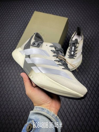 B 公司级Y-3 Adidas Adizero Adios pro 4M 马拉松飞线贾卡轻质透气休闲运动跑步鞋 采用双层透气网纱 Flywire动态飞线绑缚鞋面