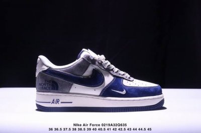 海外限量发售！公司级Nike Air Force 1 '07 Low “Supreme联名--蓝灰色”空军一号 低帮 运动鞋 休闲鞋 折边针车 工艺难度大 原楦