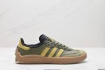 公司级Palace Xadidas Originals Samba Puig潮流休闲轻便耐磨防滑低帮板鞋男女同款 绿色 外观设计：这款板鞋采用了黑色和白色的搭配