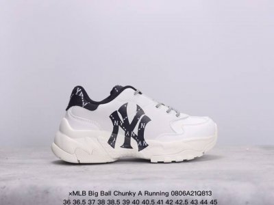 公司级小红书爆款 Ny美国榄球洋基队限定×Mlb Big Ball Chunky A Running透气老爹厚底休闲运动慢跑鞋“Ny重复印花” 尺码:36 36