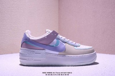 真标耐克Nike Wmns Air Force 1 Shadow全新少女系解构主义设计 马卡龙空军一号轻量增高低帮百搭板鞋 为经典设计注入玩味元素 分层结构、加