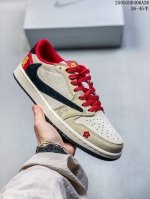 海外爆款限量发售 公司级 Travis Scott X Fragment Design X Jordan Air Jordan 1 Low Og Sp 蛇年限定