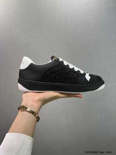 200 公司级意大利时装奢饰品牌·古驰Gucci Screener Gg Wayne Low 韦恩溶解系列经典原型复古百搭做旧老爹厚底增高板鞋“皮革米白绿红Gg
