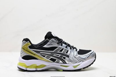 公司级Asics Gel-Kayano 14 公司级版本 亚瑟士运动休闲透气专业跑鞋 采用工程弹性双层再生针织密度鞋面材质 后跟3D可视Gel缓震乳胶物料 升级