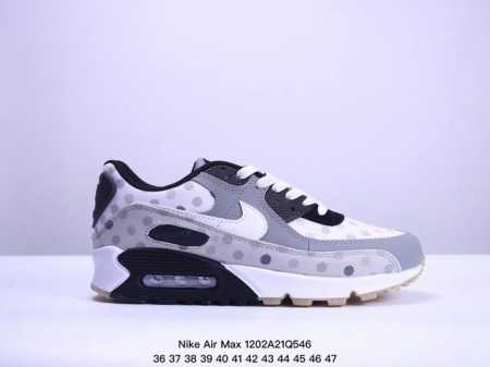 真标耐克nike Air Max 90 经典复古小气垫缓震跑鞋 鞋面由皮和革织物打造，犀利的条线打造出酷劲十的足视觉效果 网布鞋增面强透气性，穿着为极舒适 经可 - 点击图像关闭