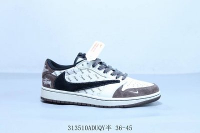 乔丹Air Jordan 1 Low Aj1 乔1低帮复古文化休闲运动篮球鞋倒勾 斯图西 货号 Xf8698-007 313510Aduqy半 36-45