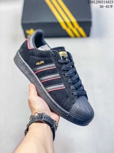阿迪达斯Felipe Gustavo X Adidas Originals Superstar Adv Core Black Better Scarlet 贝壳