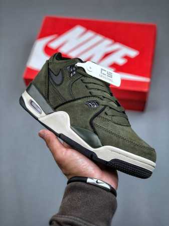 NIKE Air Flight 89 Khaki Suede 飞行兄弟89系列中帮复古休闲运动文化篮球鞋“翻毛丛林绿”FZ3045-200 尺码：36-46 半 - 点击图像关闭