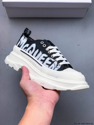 Alexander Mcqueen 亚历山大麦昆 Tread Slick 经典厚底松糕帆布鞋 0417282C21