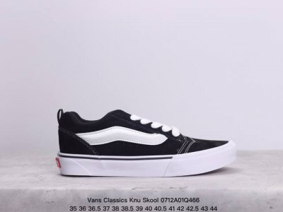 Vans Classics Knu Skool 经典黑白面包鞋 范斯官方 肥胖版 经典黑白面包鞋 Vans超火的土豆鞋，复古经典，鞋头放大、包边上移加厚、鞋舌加