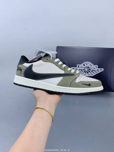 nike Jordan Air Jordan 1 高端定制 低帮 复古 减震 防滑 耐磨 篮球鞋 定制鞋盒 大厂纯原品质出货 超高清洁度 皮料切割干净无任何毛边