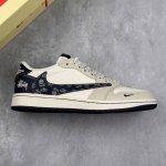 本地 核心私 Travis Scott X Fragment Design X Air Jordan 1 Low Og Sp Aj1 乔1 斯图西联名 米蓝花勾