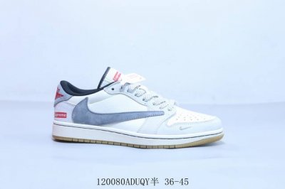 260 乔丹Air Jordan 1 Low Aj1 乔1低帮复古文化休闲运动篮球鞋倒勾联名Supreme 120080Aduqy半 36-45