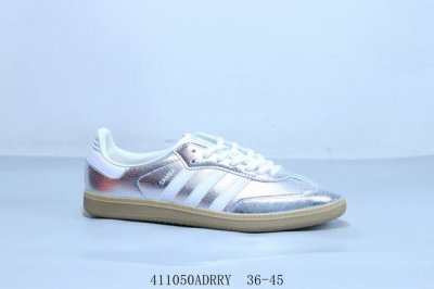 阿迪达斯三叶草Adidas Originals Samba Vegan Og”Spd“桑巴舞系列绅士德训足球风百搭低帮休闲运动板鞋 银花 货号 Jh7299 4