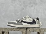 Travis Scott X Fragment Design X Air Jordan 1 Low Og Sp Aj1 迪奥联名-泼墨抽绳 低帮文化休闲板鞋 D