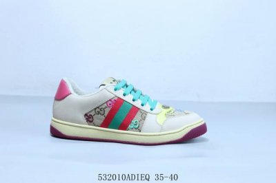 gucci 古驰 经典款双G条纹女鞋复古做旧脏脏鞋老花小脏鞋板鞋 5 10Adieq 35-40