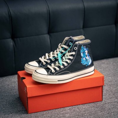 核心私 国漫之光 敖丙之魔童闹海男女鞋 匡威Converse 1970S 联名限定 定制系列 运动休闲高帮帆布鞋 经典涂鸦三星标帆布鞋 正确硫化工艺 尺码：35