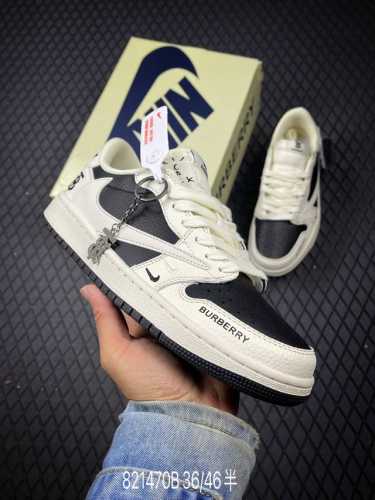 220 B支持放店 travis Scott X Nike Air Jordan 1 Low X Burbrry Air Jordan 1 Low 反转白黑双小