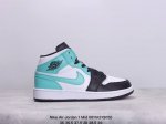 公司级头层皮耐克nike Air Jordan 1 Mid”Green Yellow“Aj1乔丹一代中帮经典复古文化休闲运动篮球鞋 货号:553558-163