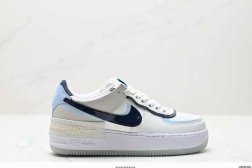 真标耐克Nike Wmns Air Force 1 Shadow全新少女系解构主义设计 马卡龙空军一号轻量增高低帮百搭板鞋 为经典设计注入玩味元素 分层结构、加