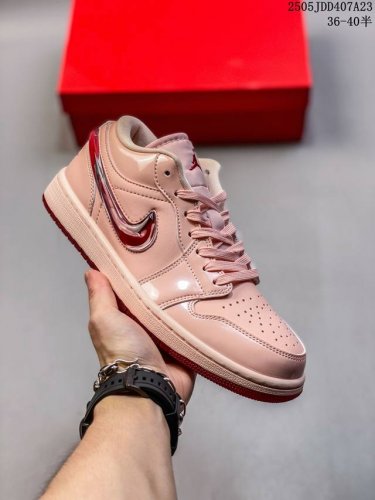 jordan Air Jordan 1 Low Valentine S Day 情人节限定舒适百搭 防滑耐磨 低帮 复古篮球鞋 女款 粉红 主货号:Hf3174
