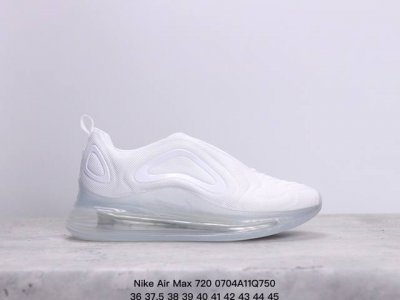 Nike Air Max 720 官方全新释出，气垫部分的全新升级，采用全掌一体式设计，整体极具未来感，鞋面部分以流线型凹凸结构组成 货号：Ao2924- 尺码