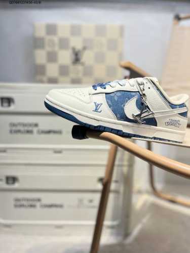 Nike Sb Dunk Low“Lv联名” 周年高端定制 低帮休闲板鞋 定制鞋盒 超高清洁度 皮料切割干净无任何毛边 细节完美Jh8310 Qd7661231