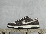 Nk Sb Dunk Low Lv联名-棋盘格棕老花白勾 周年高端定制 低帮休闲板鞋 Sj2068-255 #定制鞋盒 大厂纯原品质出货 超高清洁度 皮料切割干