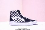 硫化工艺 万斯 Vans Old Skool 黑白棋盘格子高帮 范斯官网 男女情侣款帆布板鞋 尺码：35 36 36.5 37 38 38.5 39 40 40