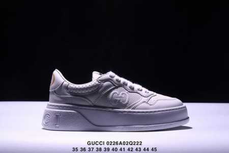 Gucci古驰Chunky B Gg饼干鞋皮革低帮系带 时尚板鞋男女款黑色 Xm0226Q222 - 点击图像关闭